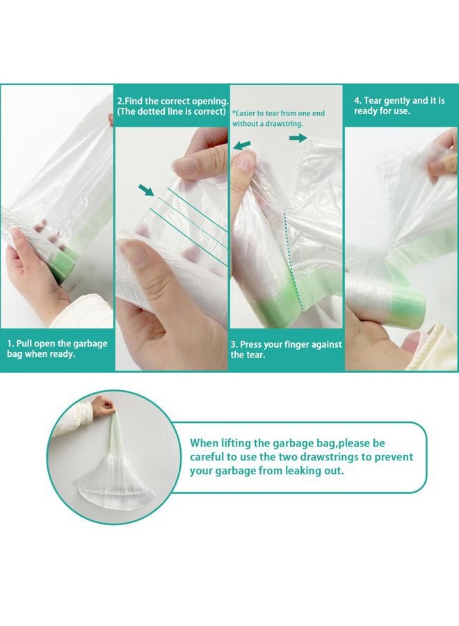 Anyumocz 100 Pack Potty Chair Liners Disposable,Drawstring Training Toilet Seat Liner Bags Cleaning Bag for Kids Toddlers Outdoors Travel - Image 3