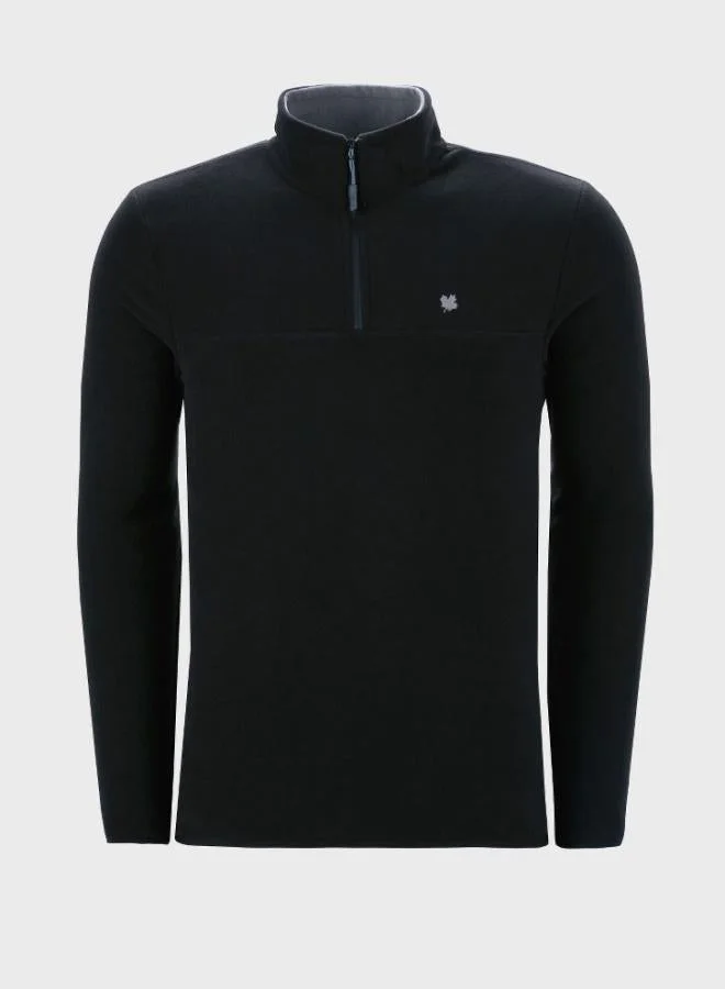 Buratti Buratti Slim Fit Anti-Pilling Non-Flapping Batwing Collar Cold-Resistant Brushed Fleece Men's POLAR 5906001