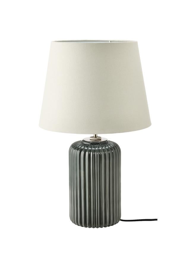 Zaboon Table Lamp, Grey-Turquoise Ceramic/Grey, 52 Cm - Image 1