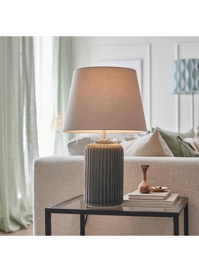 Zaboon Table Lamp, Grey-Turquoise Ceramic/Grey, 52 Cm - Image 3