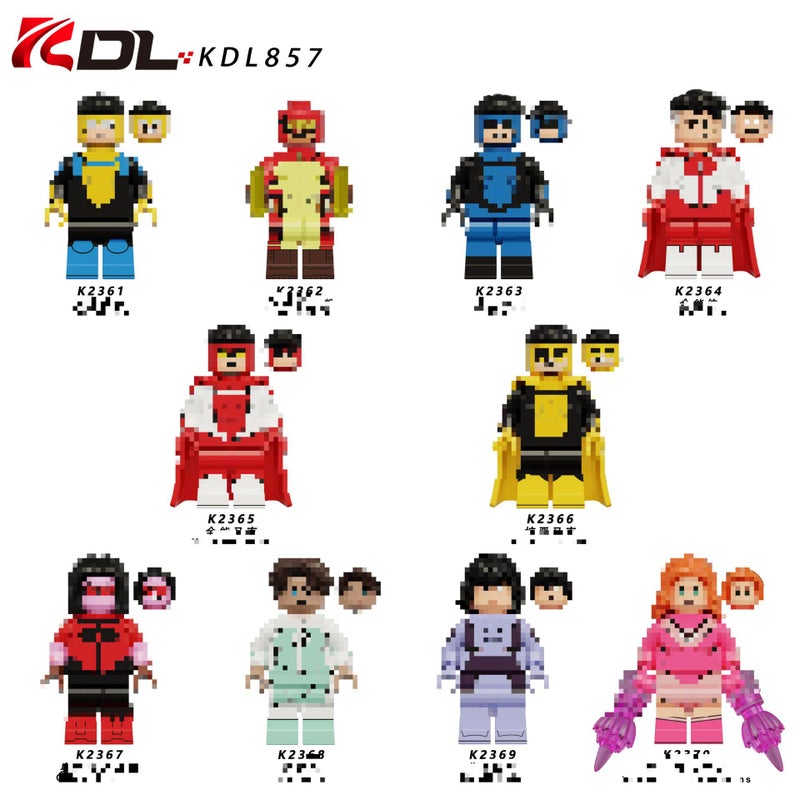 طقم مكعبات بناء شخصيات خارقة KDL857، عبوة OPP - Image 1
