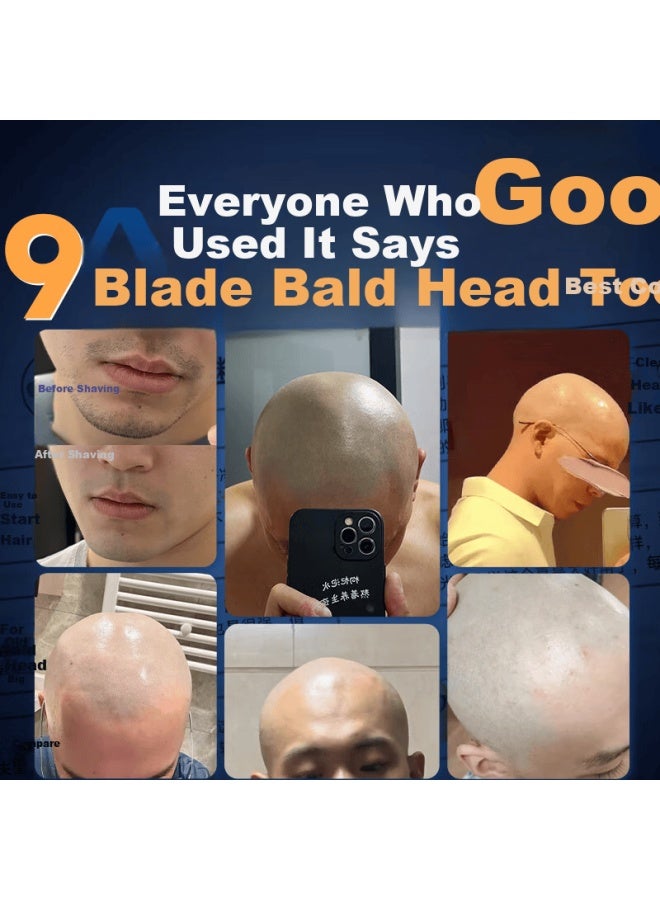 Aux Bald Head Hair Clipper Electric Shaver For Men Self Haircut Home Use Electric Beard Trimmer Haircutting Machine Gift - Image 1