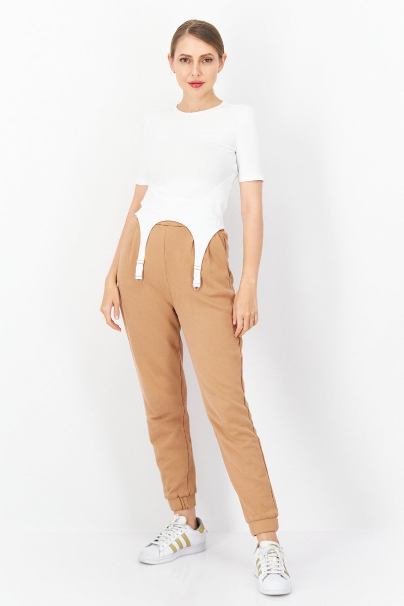 adidas Originals Women Sportswear Fit Short Sleeve Outdoors Tops, White  - Image 2