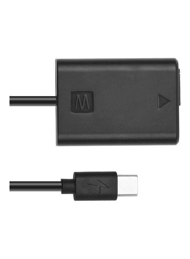 NIBEMINENT Dummy Battery USB-C Coupler Adapter Black  - Image 2