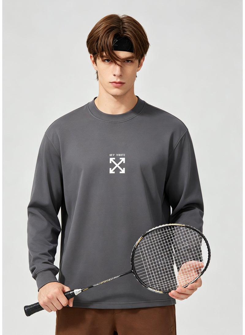 أوف-وايت OFF-WHITE couple spring and autumn heavy cotton loose long sleeve T-shirt for men and women - Image 5
