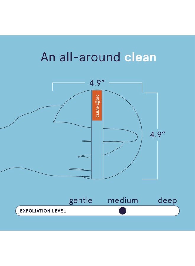 cleanlogic Detoxify Purifying Charcoal Exfoliator Dual-Texture Round Body Scrubber, 3 Count - Image 3