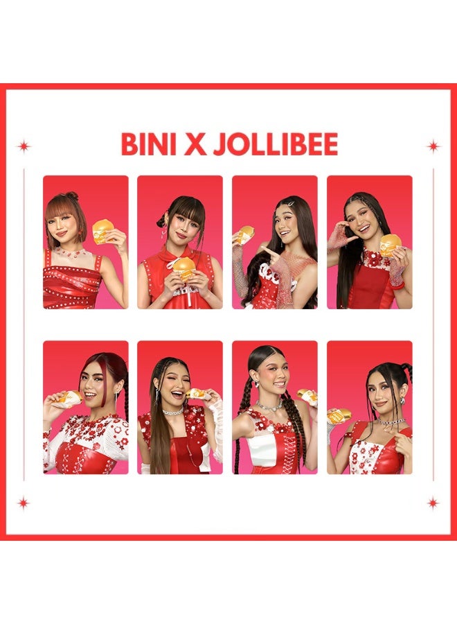 NIBEMINENT 8 Pcs Kpop Bini x Jollibee Lomo Cards Card For Fans Collection Gifts - Image 1