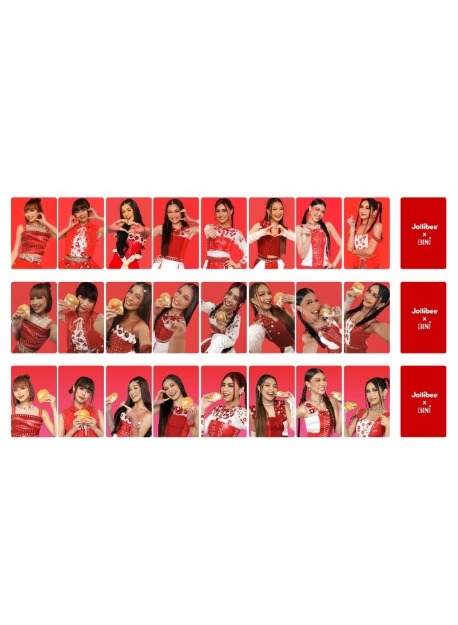 NIBEMINENT 8 Pcs Kpop Bini x Jollibee Lomo Cards Card For Fans Collection Gifts - Image 3