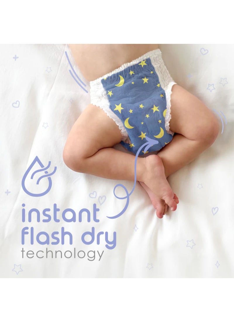 PureBorn Night Pants Size 5 12-17kg Assorted Prints 4 x 20 Diapers - Image 3