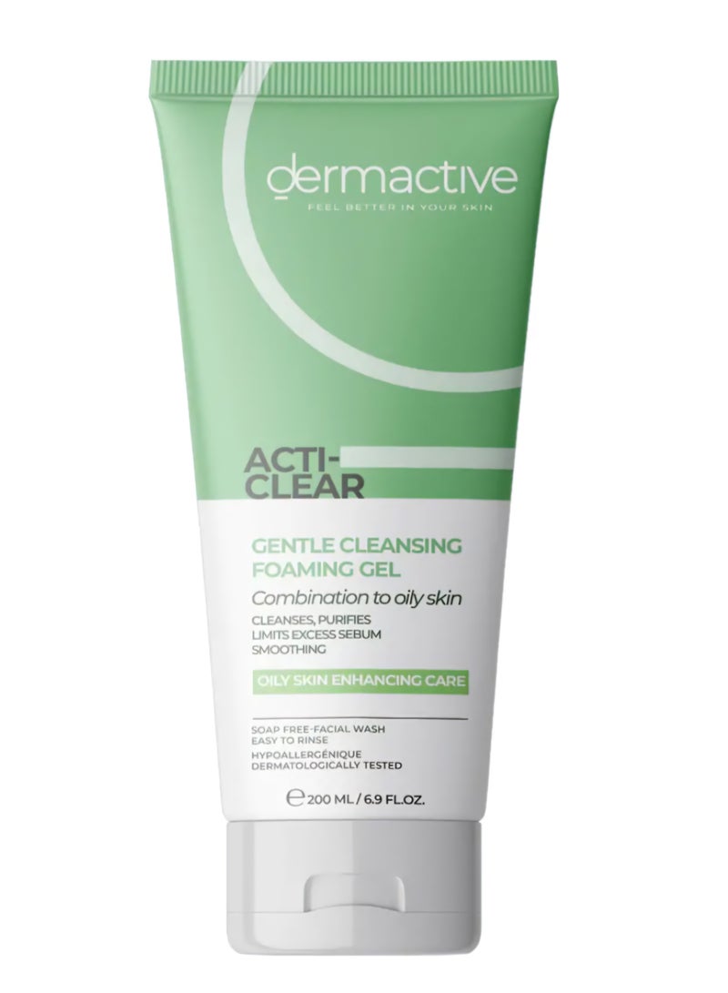Dermactive Acti Clear Gentle Cleansing Foaming 200 ml For Oily & Combination SkinGel