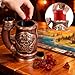 Luazuri Dice Tower Mug Dice Rolling Tower Comes with 7 PCS Dice Set Suitable for DND Dungeons and Dragons Tabletop Games Available As Drink Holder DD Gifts DND Accessories Wooden Skull - Image 4