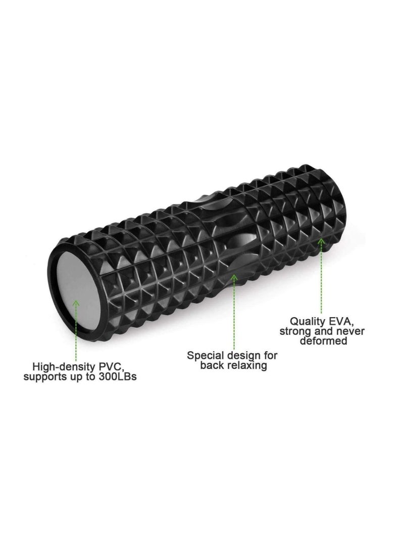 5-In-1 Large Size Foam Roller Kit with Muscle Roller Stick and Massage Balls for Physical Therapy Pain Relief Myofascial Release Balance Exercise - Image 3