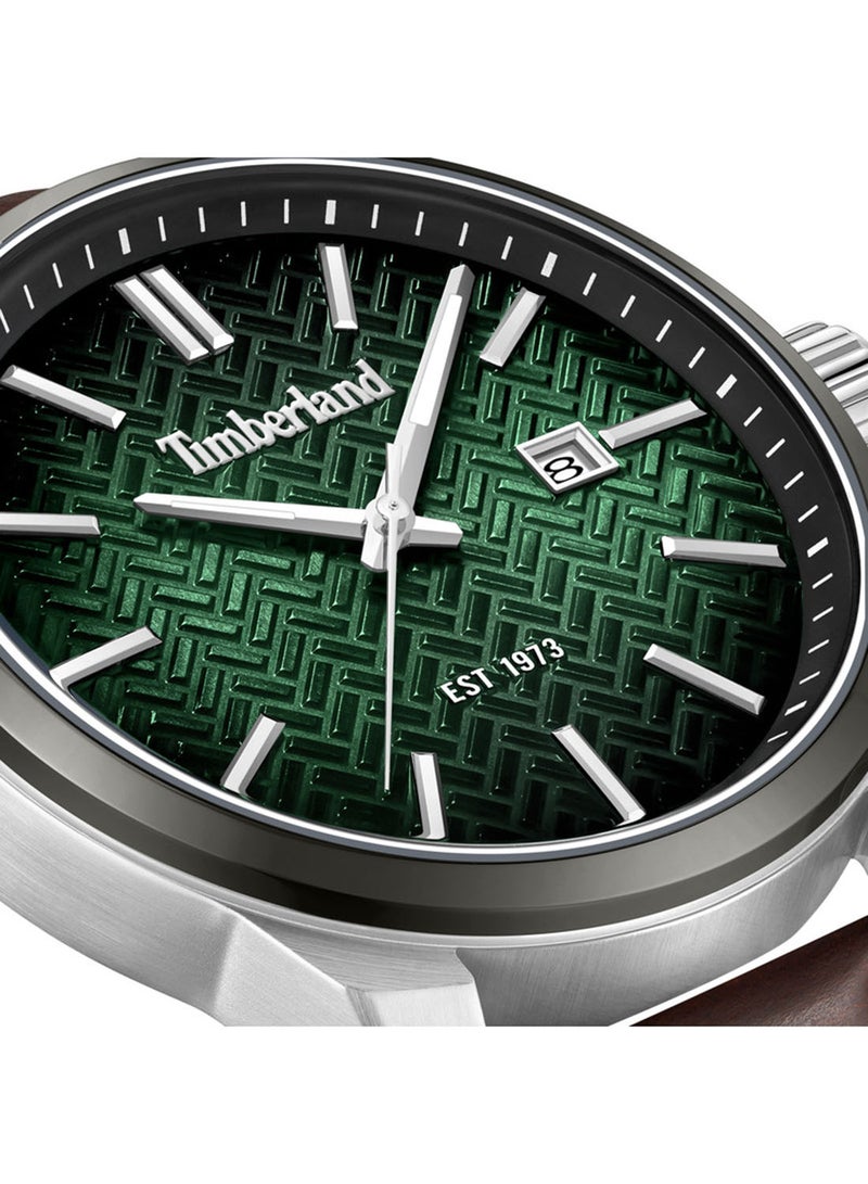 Timberland Men Birch Road Green Dial Stainless Steel Bracelet Analog Watch for Men, 45mm - Image 4