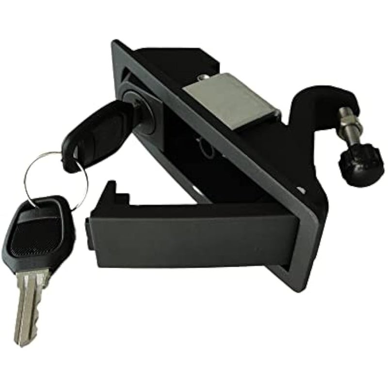 4 قطع مزلاج ضغط قفل الزناد مزلاج ضغط قفل مزلاج ضغط تركيب مستوي سبائك الزنك رافعة قابلة للتعديل تعمل باليد أسود - Image 2