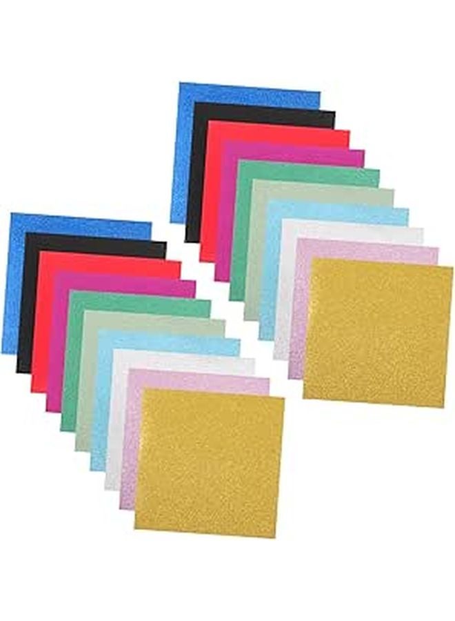 60 Sheets Glitter Origami Paper Iridescent Craft Paper DIY Projects Easy Folding Non Shedding - Image 1