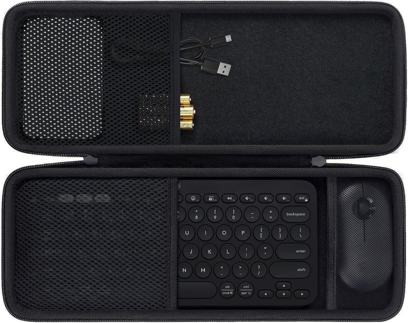 Hard Case for Logitech Pebble 2 Combo K380 K380s + M350 Wireless Keyboard and Mouse (Black) - Image 1