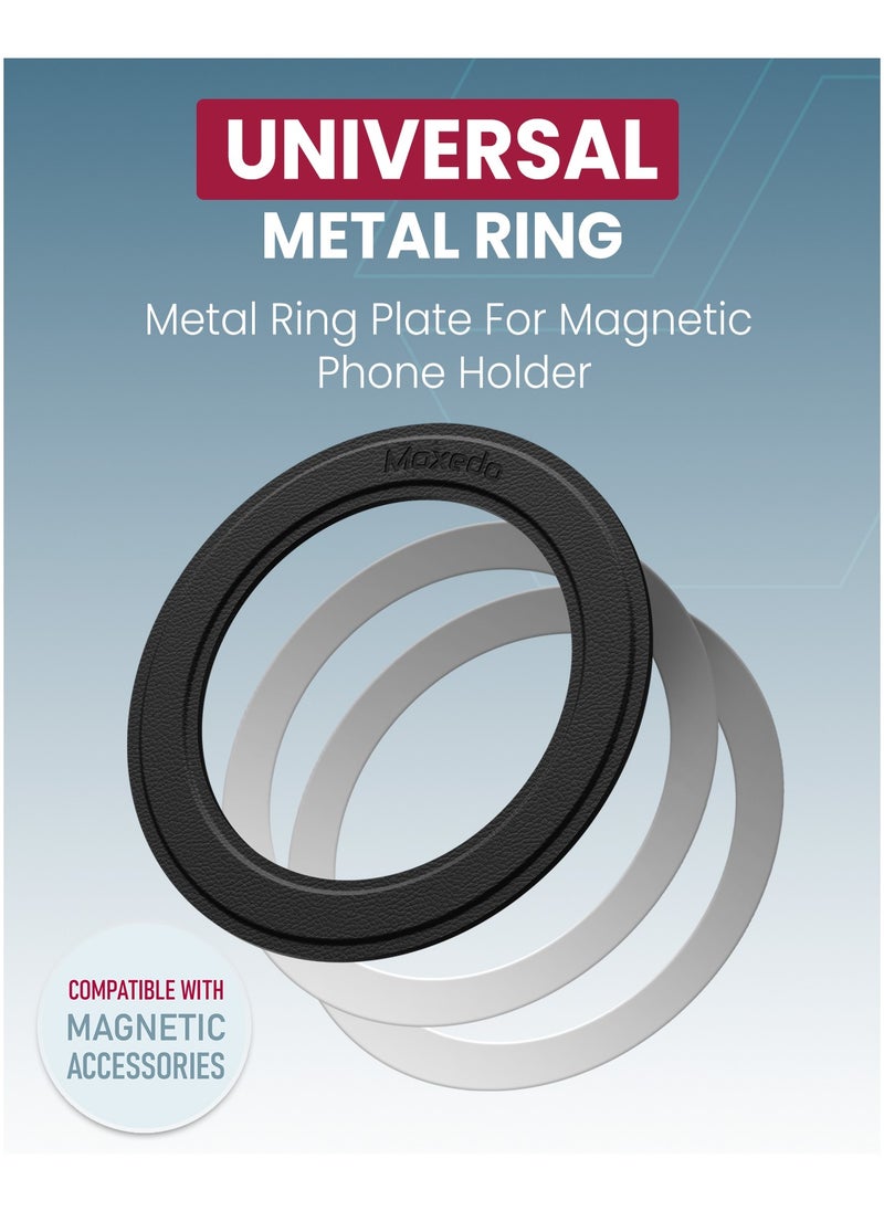 Moxedo Moxedo Universal Metal Ring for Magnetic Phone Holder Magsafe Converter Strong Adhesive 1mm Thickness with Metal Plates Compatible for All Mobiles  - Image 2