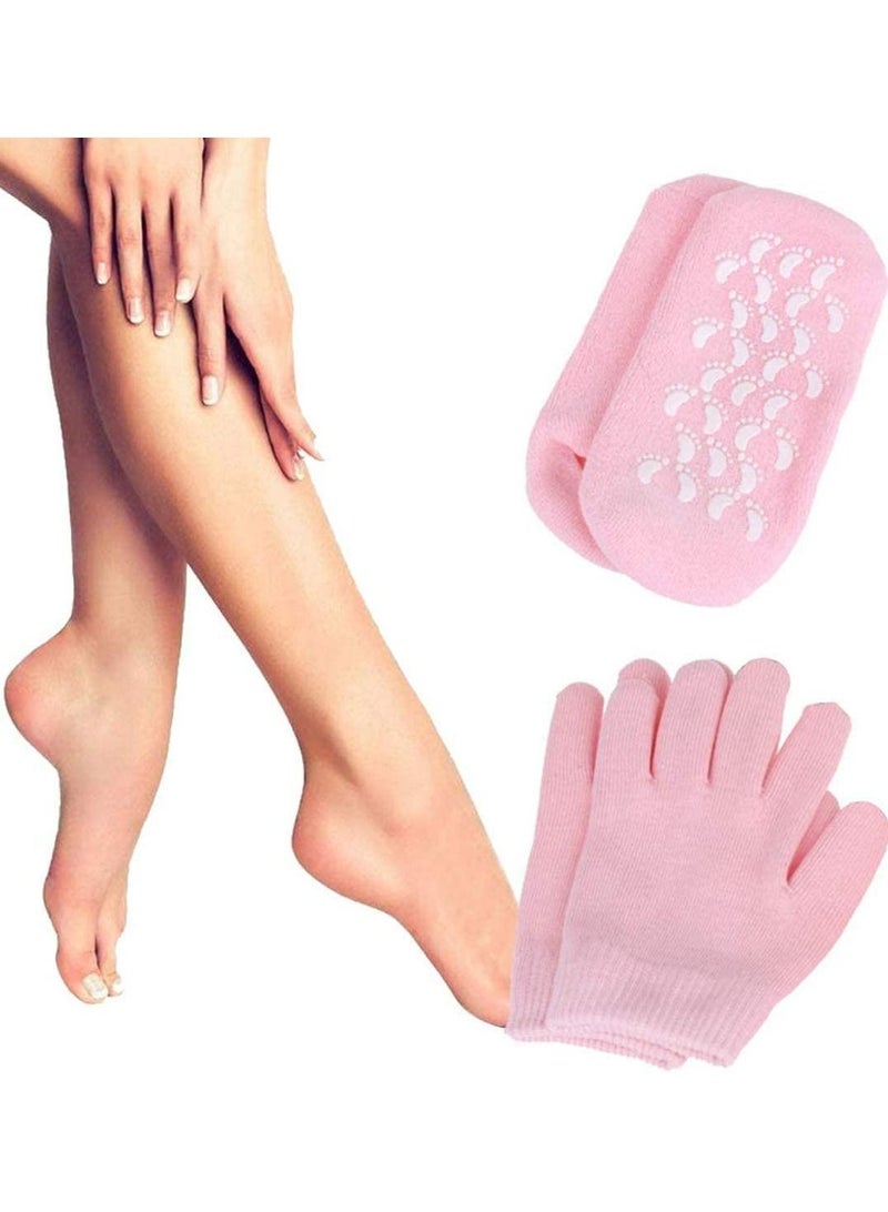 Gonice Moisturizing Gloves Socks Set Gel Spa for Moisturize Soften Repairing Dry Hands Feet Cracked Skin Care Silicone inside - Image 1