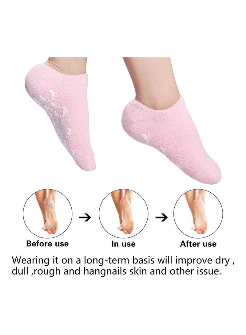 Gonice Moisturizing Gloves Socks Set Gel Spa for Moisturize Soften Repairing Dry Hands Feet Cracked Skin Care Silicone inside - Image 5
