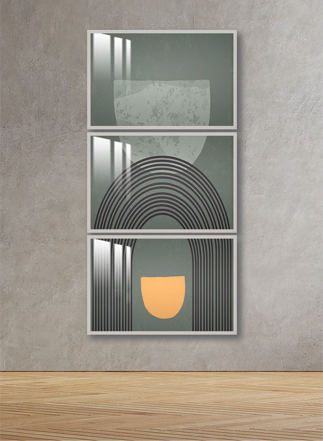 Marktna Three Wall Panels 120x60cm With a Modern Design Silver Frame And a Transparent Acrylic Layer 0.5kg - Image 1