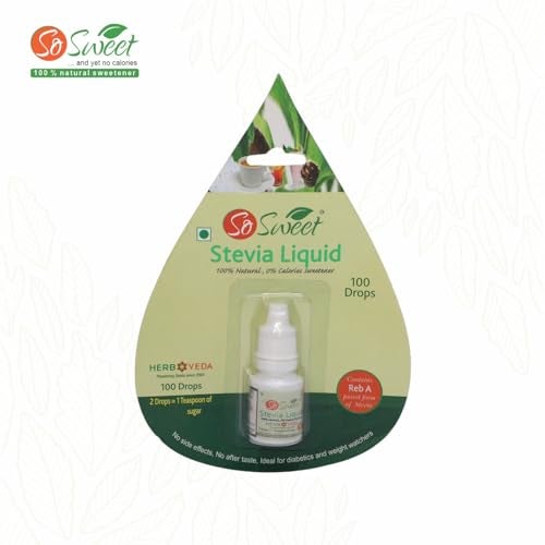 So Sweet Stevia Liquid, Sugar-Free, Natural Zero-Calorie Sweetener, 300 Drops, Pack of 3, Ideal for Weight Loss, Diabetic & Keto Friendly, Convenient for Beverages & Baking - Image 2