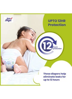 Little Angel Little Angel Extra Dry Baby Pants Diaper, Extra Large (XL) Size, 56 Count, Super Absorbent Core Up to 12 Hrs. Protection, Soft Elastic Waist Grip & Wetness Indicator, Pack of 1, Over 12kg  - Image 3