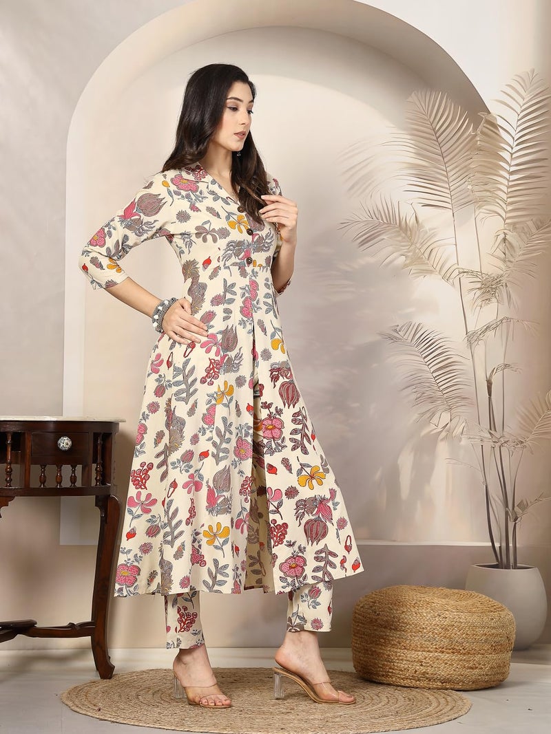 Stylum Women Floral Printed Rayon Kurta Pant Set - Image 3