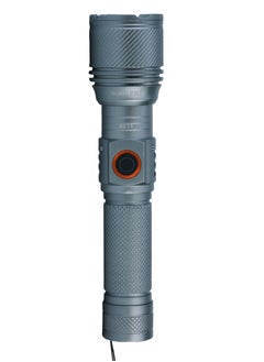 SONASHI Rechargeable LED Torch with Zoom Function | 5000mAh Battery with Type-C Charging | 800 Meters Long Coverage | Hyper Bright 15-Watt Laser LED with 1.5 Hours Continuous Working | LED Flashlight for Camping & Hiking | SLT-3711Z Silver (Pack of 2)  - Image 2