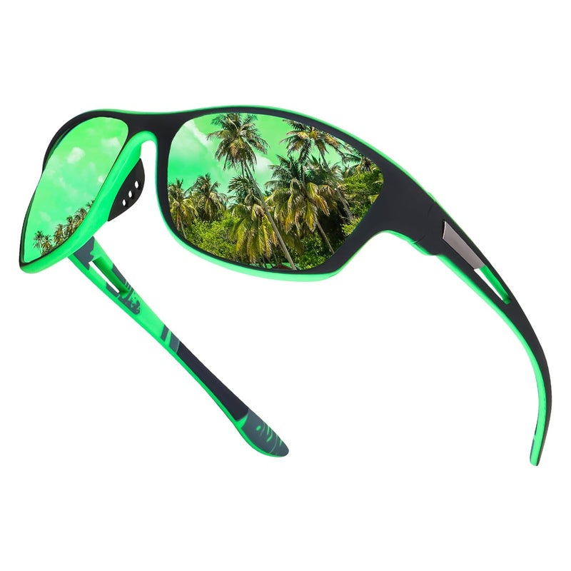 Dervin UV Protected Polarized Sports Sunglasses for Men Driving Cycling Fishing Cricket Sunglasses - Image 1