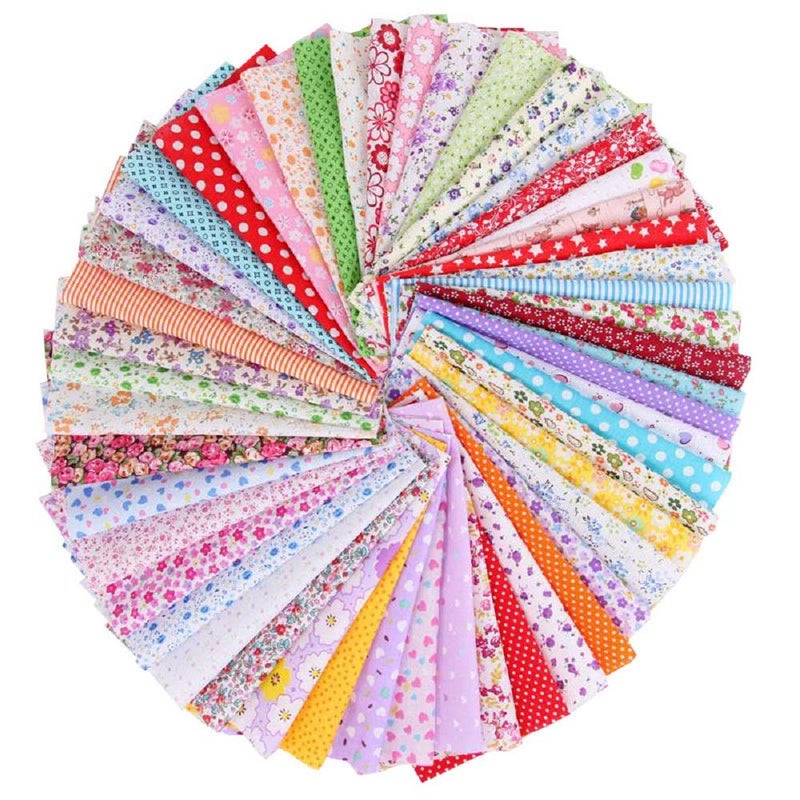 50pcs No Repeat Printed Floral Cotton Fabric Patchwork 20  20cm Cotton Craft for Quilting Patchwork DIY Sewing Crafts Handmade