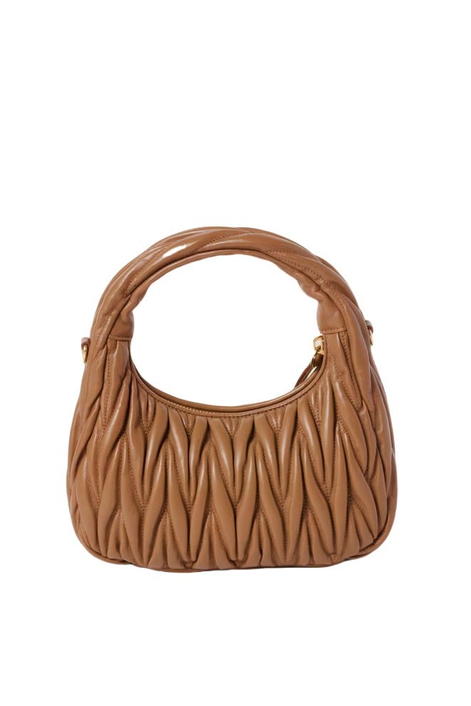 Miu Miu MIU Wander nappa leather hobo Shoulder Bag With Crossbody Strap Zip Closure  - Image 3