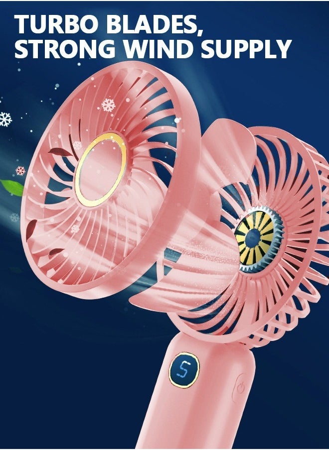 SUCITY Portable Handheld Fan-5 Gear Personal Fan-Mini Fan Multifunctional-Digital Display Silent Fan-Long Endurance Pocket Fan - Image 4