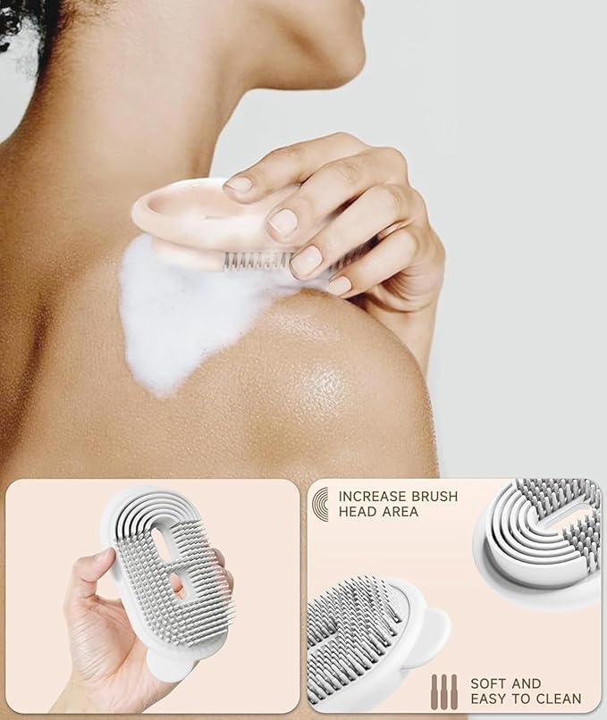Rinkify 2-in-1 Travel Soap Case with Bath Brush - Transparent, Leakproof, Waterproof Soap Holder for Travel, Gym, Bathroom & Outdoor Use. Portable & Draining Design for Easy Storage (Pack of 1) - Image 3