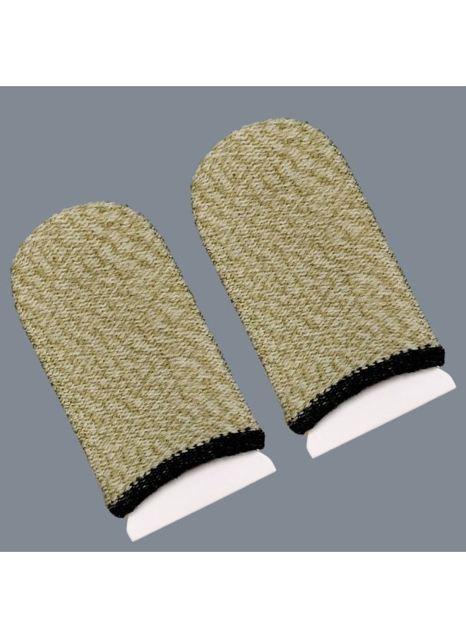 General Carbon Fiber Hand Travel Finger Sleeve E-sports Non-slip Anti-sweat Ultra-thin Silver Fiber Finger Sleeve Silver Cloth Game Finger Sleeve-Product Color:Copper Fiber (white)  - Image 1