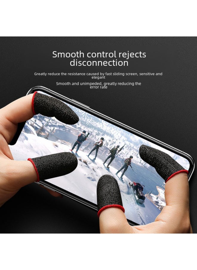 General Carbon Fiber Hand Travel Finger Sleeve E-sports Non-slip Anti-sweat Ultra-thin Silver Fiber Finger Sleeve Silver Cloth Game Finger Sleeve-Product Color:Copper Fiber (white)  - Image 2