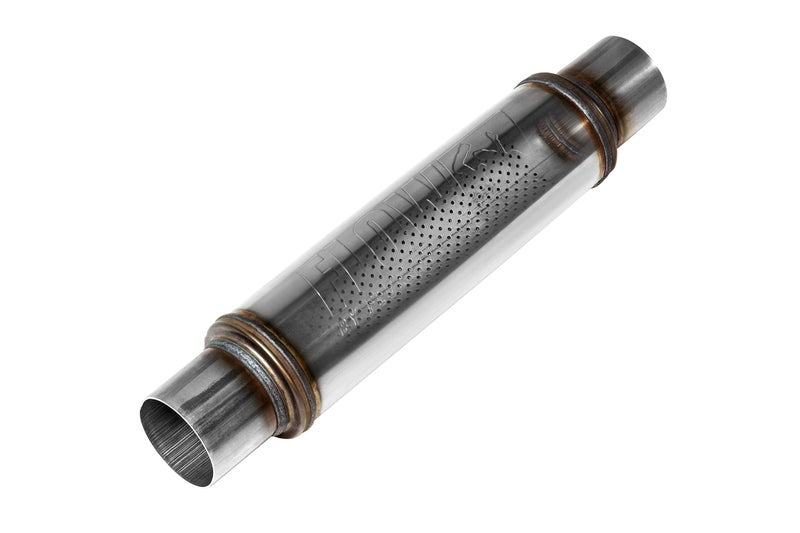 Flowmaster Flow FX Chambered Muffler – 2.25” Center In / 2.25” Center Out – Round Body – Moderate Sound – Stainless Steel – Affordable Performance for Modern Trucks, Muscle Cars & Daily Drivers, 71415 - Image 4