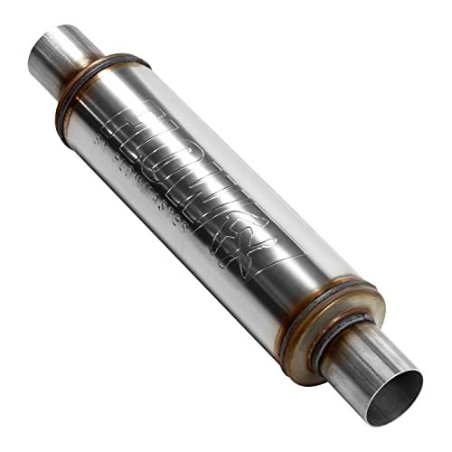 Flowmaster Flow FX Chambered Muffler – 2.25” Center In / 2.25” Center Out – Round Body – Moderate Sound – Stainless Steel – Affordable Performance for Modern Trucks, Muscle Cars & Daily Drivers, 71415 - Image 3