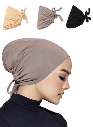Inner Hijab Cap 3PCS Adjustable Muslim Women's Underscarf