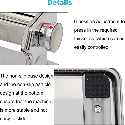 Foifatt Polymer Clay Press Machine, Craft Clay Mixers Machine and 40PCS Polymer Clay Cutters Mold, Stainless Steel Handmade Clay Rolling Machine for DIY Craft - 6 Thickness Options - Image 5