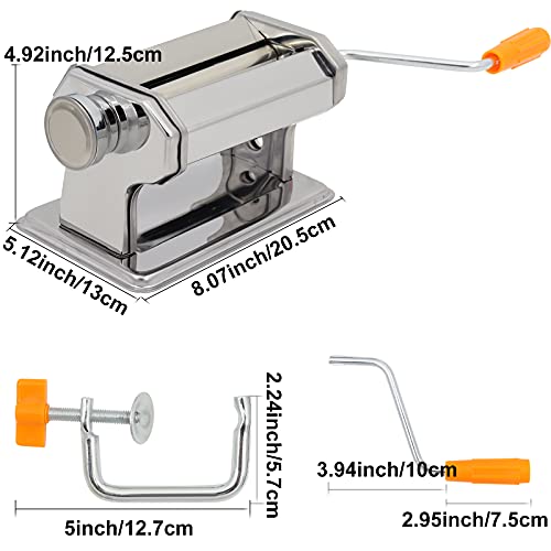 Foifatt Polymer Clay Press Machine, Craft Clay Mixers Machine and 40PCS Polymer Clay Cutters Mold, Stainless Steel Handmade Clay Rolling Machine for DIY Craft - 6 Thickness Options - Image 3