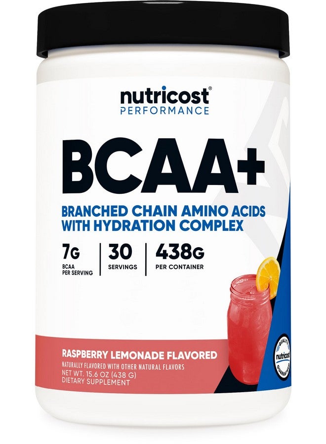 Nutricost BCAA + Hydration Powder (Raspberry Lemonade) 30 Servings - Branched Chain Amino Acids with Hydration Complex - Gluten-Free, Non-GMO - Image 1