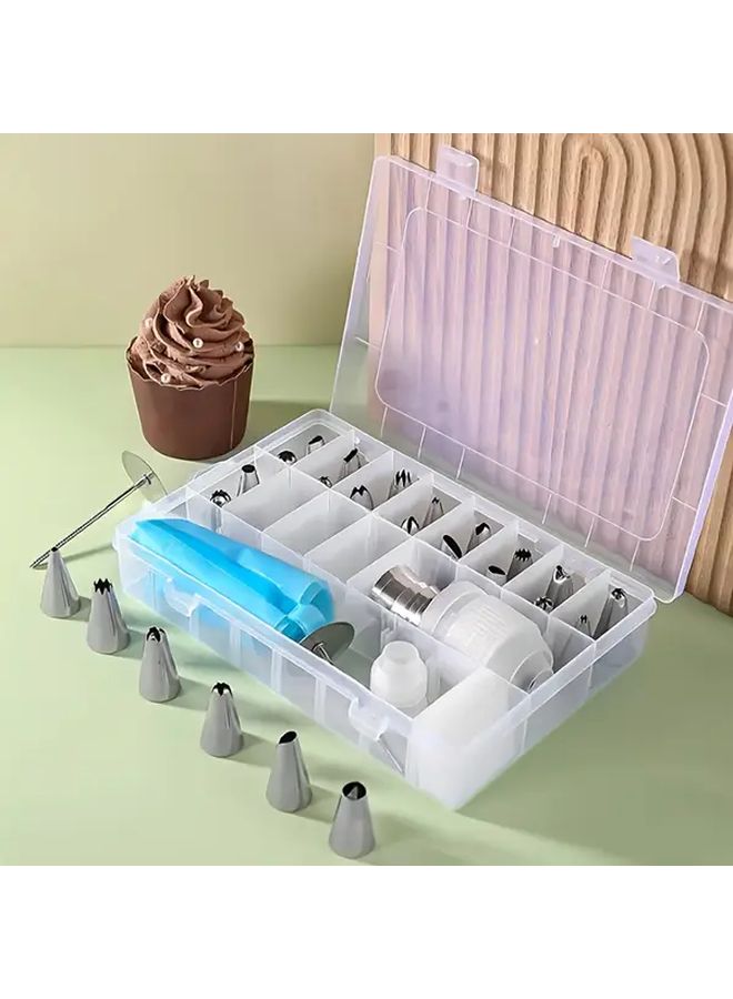 Focushome 37Pieces Pastry Piping Nozzles Baking Set With Piping Bag And Storage Box - Image 2