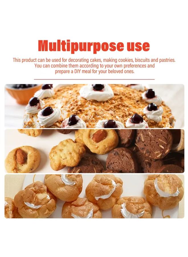 Focushome 37Pieces Pastry Piping Nozzles Baking Set With Piping Bag And Storage Box - Image 5
