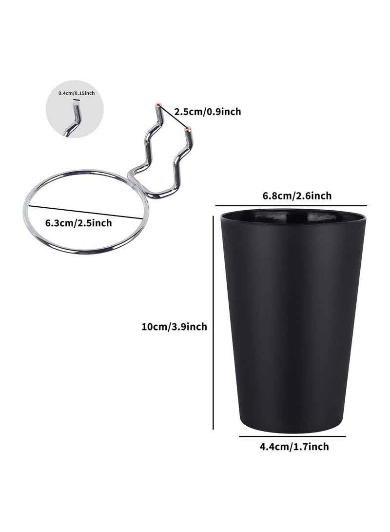 XiuWoo 10 Pack Pegboard Cups with Loops, Peg Board Tools Storage Arrange System Kit, Hooks for Cup Holder Garage Craft Workshop Workbench Hobby Office, Black - Image 5