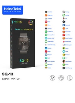 Haino Teko Smart Watch SQ-13 Series10 Display Screen AMOLED Wireless Charging with 3 Pairs of Straps Black  - Image 2