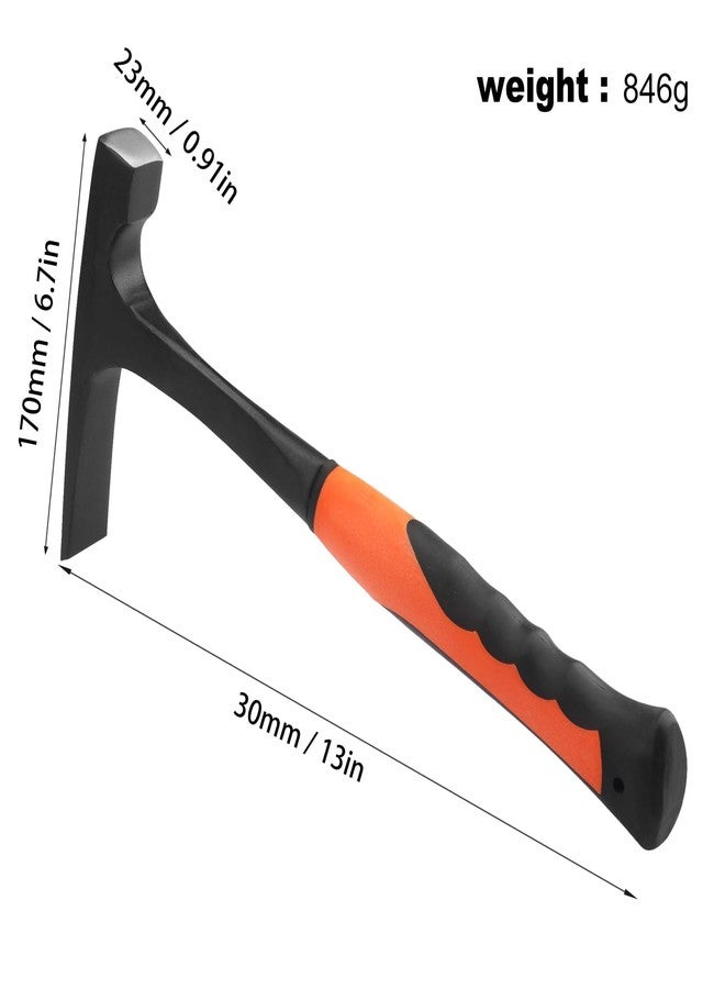 GENHAKON 2 Pack 30 oz, brick hammer, Masonry Hammer, All Steel Geologist Hammer, Bricklayer's/Mason's Hammer for Mining, by GENHAKON - Image 2
