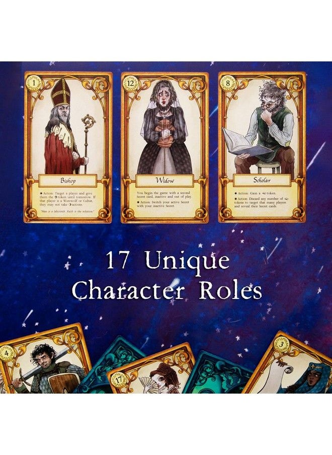 Brybelly - Wolves Of Mercia Ultimate Werewolf Social Deduction Strategy & Murder Mystery Board Game 49 Jumbo Tarot Cards Thrilling Large Group Game For 516 Players For Parties & Family Game Night - Image 1