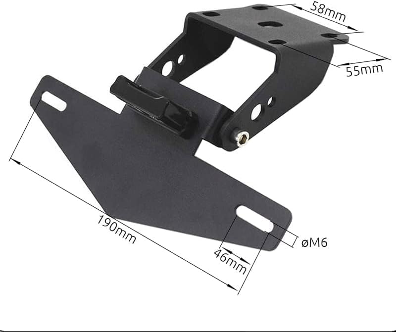 FREAXLL DUKE 125 390 License Plate Bracket Holder with LED Light - Black - Image 3