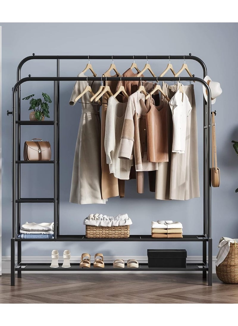 DubaiGallery Heavy Duty Double Clothes Rail Rack Hanging Garment Display Stand Open Wardrobe  - Image 3