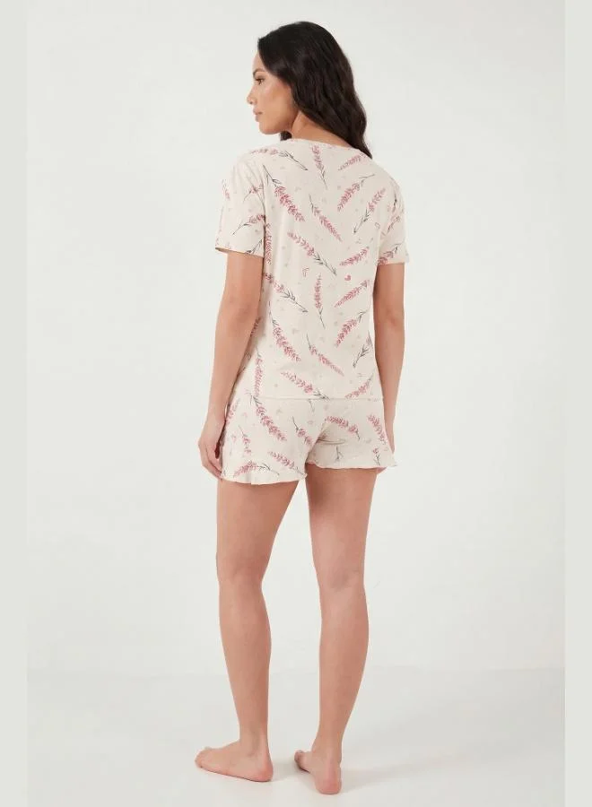 Lela  Lela Patterned Bamboo Blend Regular Fit Shorts Pajama Set Women's PAJAMA SET 6097715 for Women | Best Price UAE